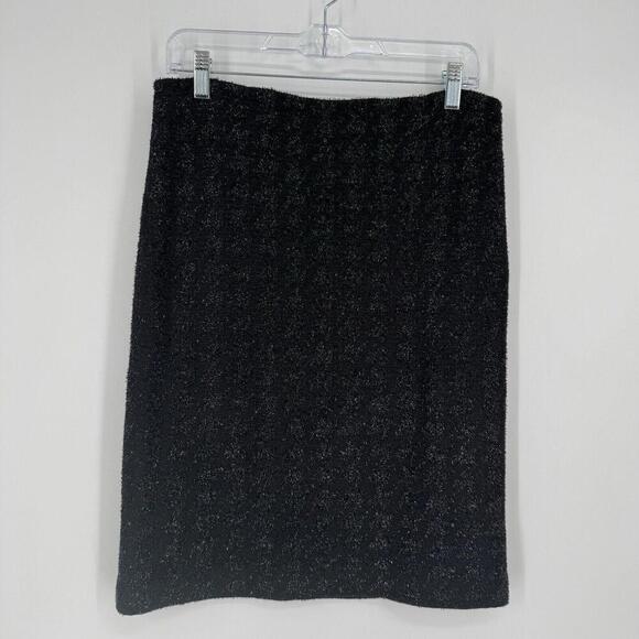 St. John Dresses & Skirts - St. John skirt womens 8 black tweed knit pencil modest career office workwear